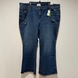 NWT Lane Bryant Mid Rise Body Icon Fit Bootcut Jeans Sz 26 Petite Casual Staple